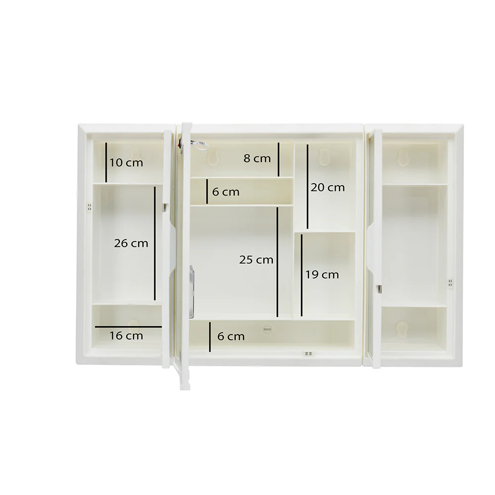 Nilkamal Glory Plastic Cabinet Set with Mirror and LED Diffused Light - Image 30