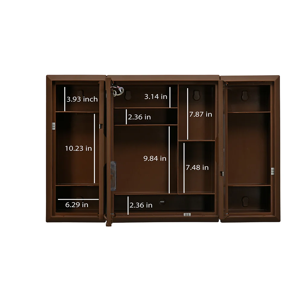 Nilkamal Glory Plastic Cabinet Set with Mirror and LED Diffused Light - Image 9
