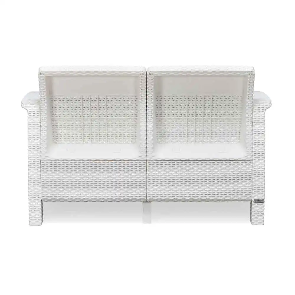 Nilkamal Goa Plastic 2 Seater Sofa with Cushion (Milky White and Grey) - Image 8