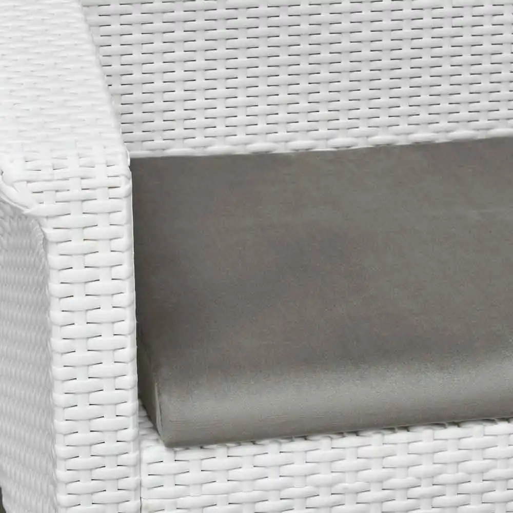 Nilkamal Goa Plastic 2 Seater Sofa with Cushion (Milky White and Grey) - Image 9