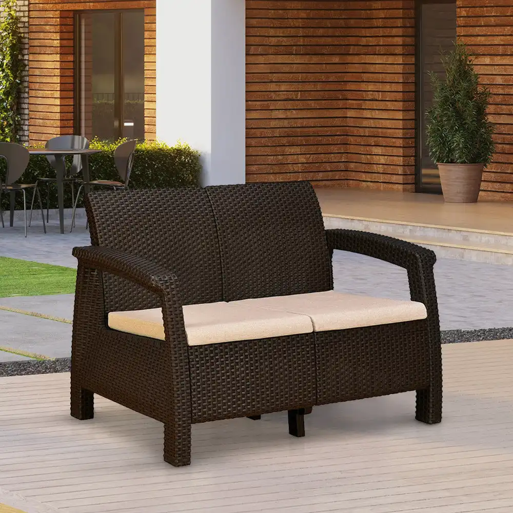 Nilkamal Goa Two Seater Plastic Sofa Set with Cushion - Image 4