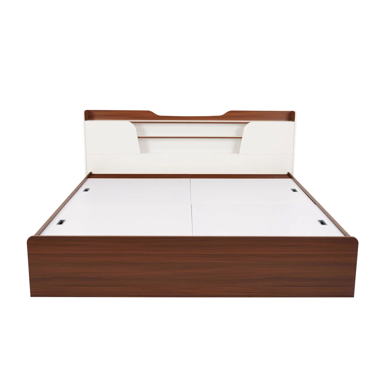 Nilkamal Hawk Calipso Queen Bed With Storage (Classic Plank Walnut/White) - Image 2