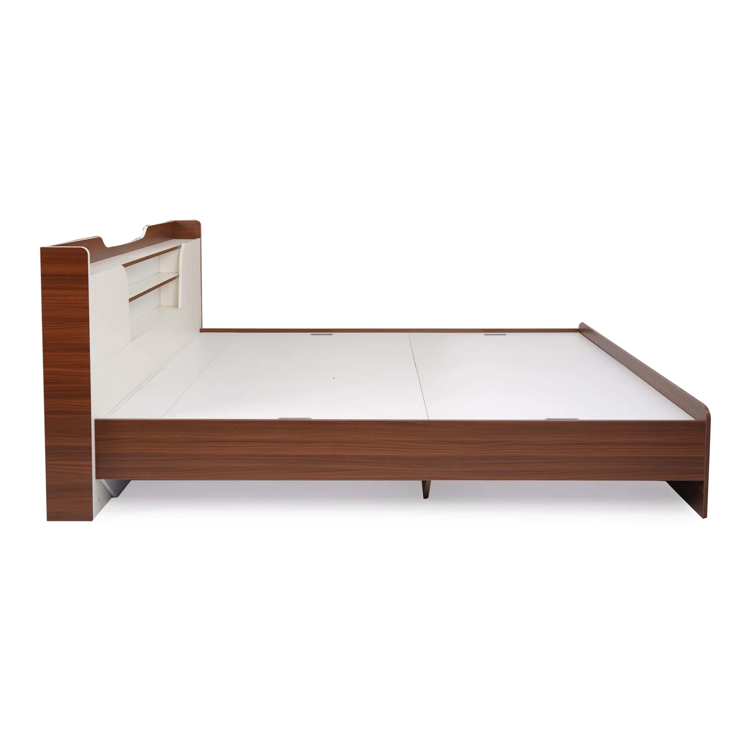 Nilkamal Hawk Calipso Queen Bed Without Storage (Classic Plank Walnut/White) - Image 5