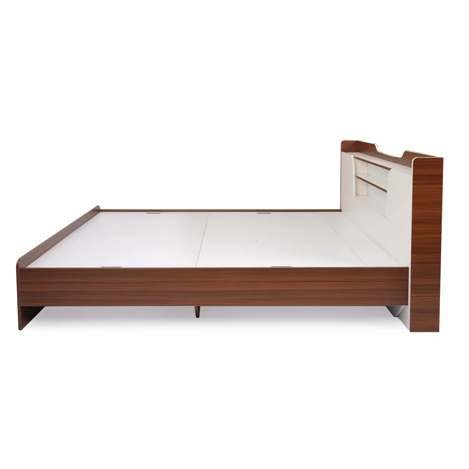 Nilkamal Hawk Calipso Queen Bed Without Storage (Classic Plank Walnut/White) - Image 6