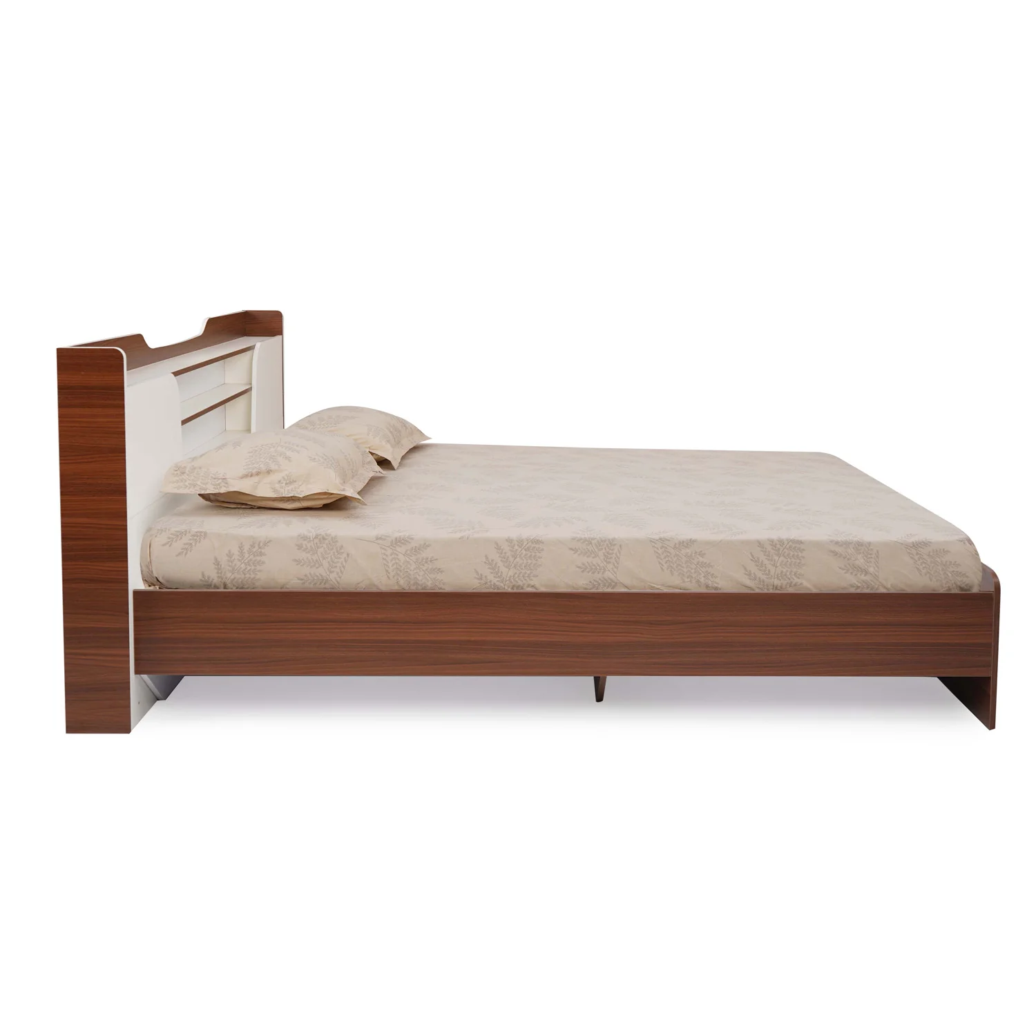 Nilkamal Hawk Calipso Queen Bed Without Storage (Classic Plank Walnut/White) - Image 7