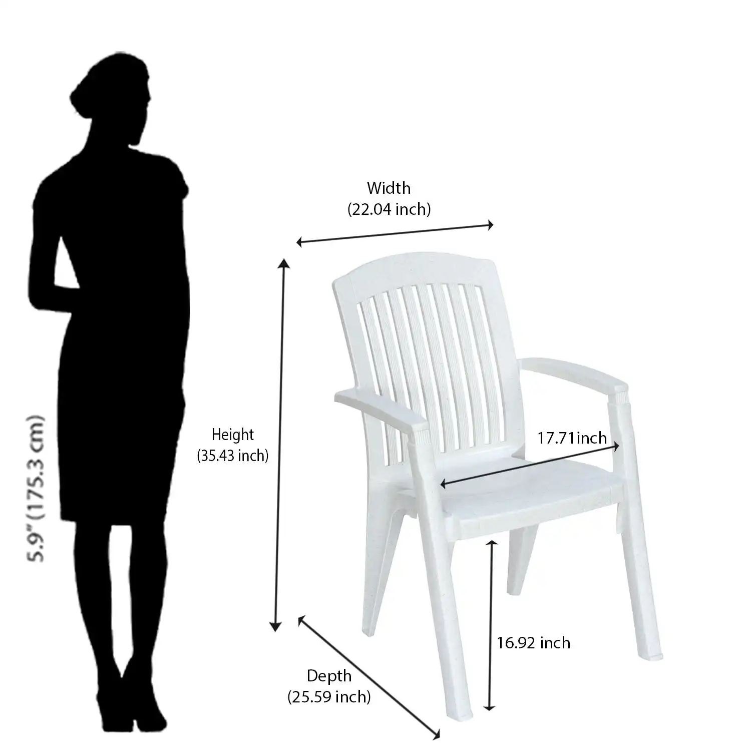 Nilkamal Heritage Plastic Arm Chair - Image 16