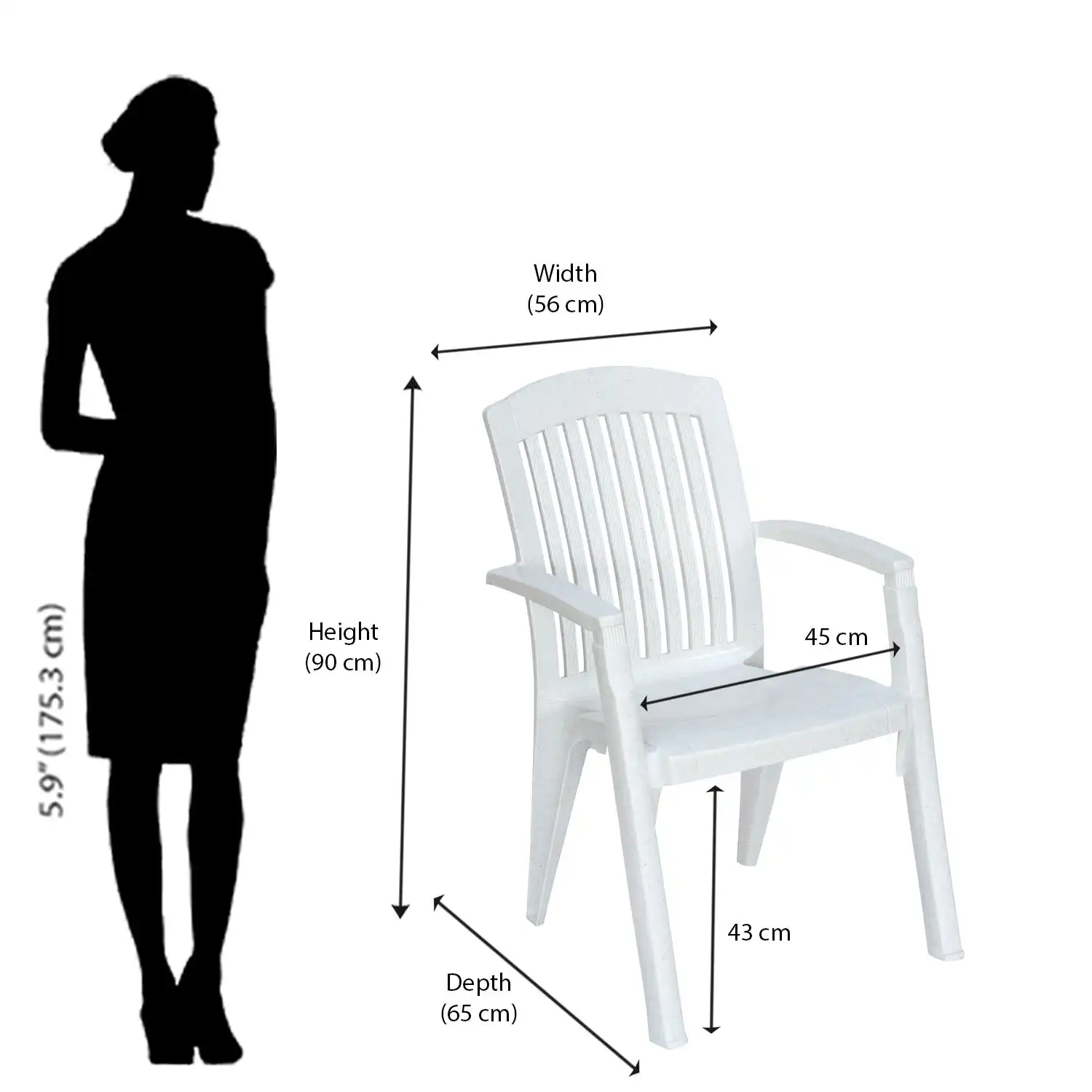 Nilkamal Heritage Plastic Arm Chair - Image 17