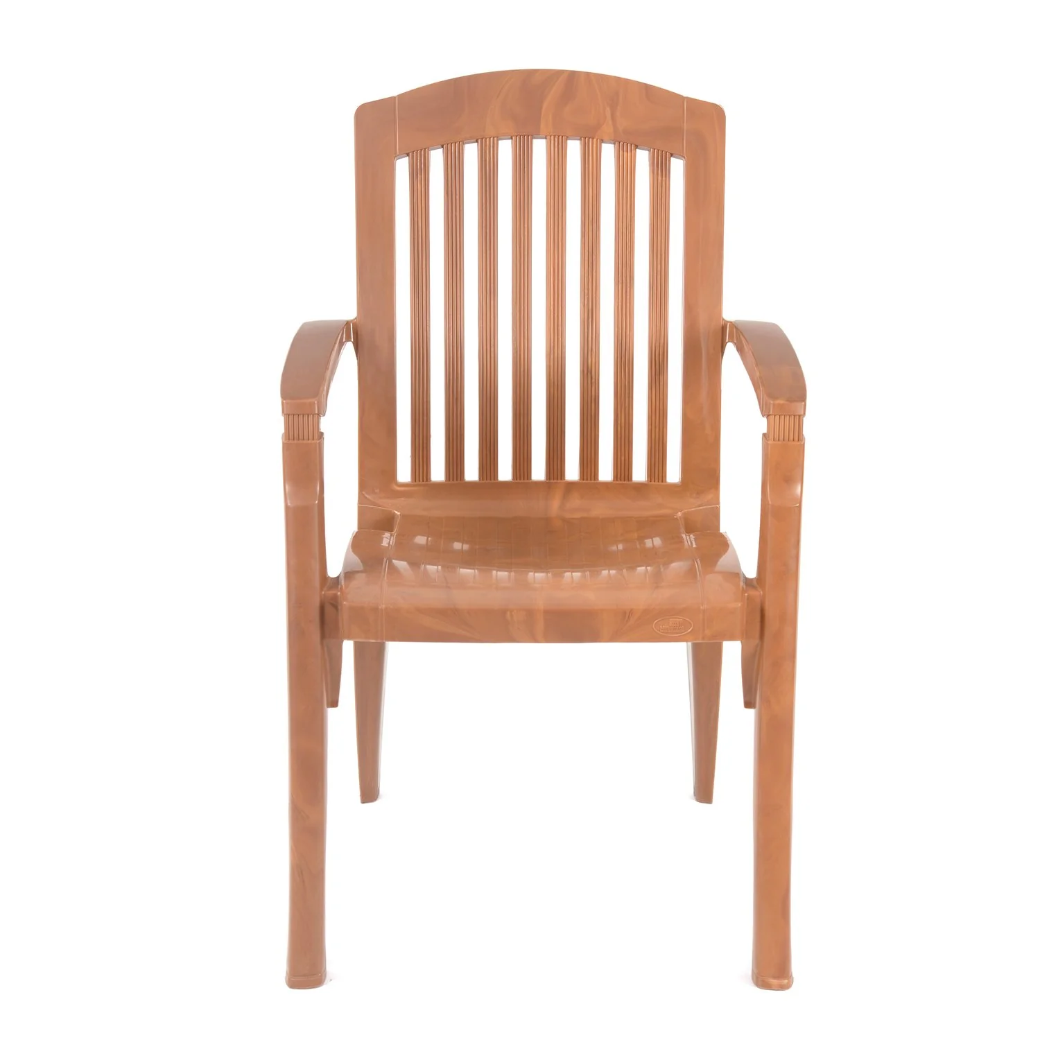 Nilkamal Heritage Plastic Arm Chair (Pear Wood) - Image 5