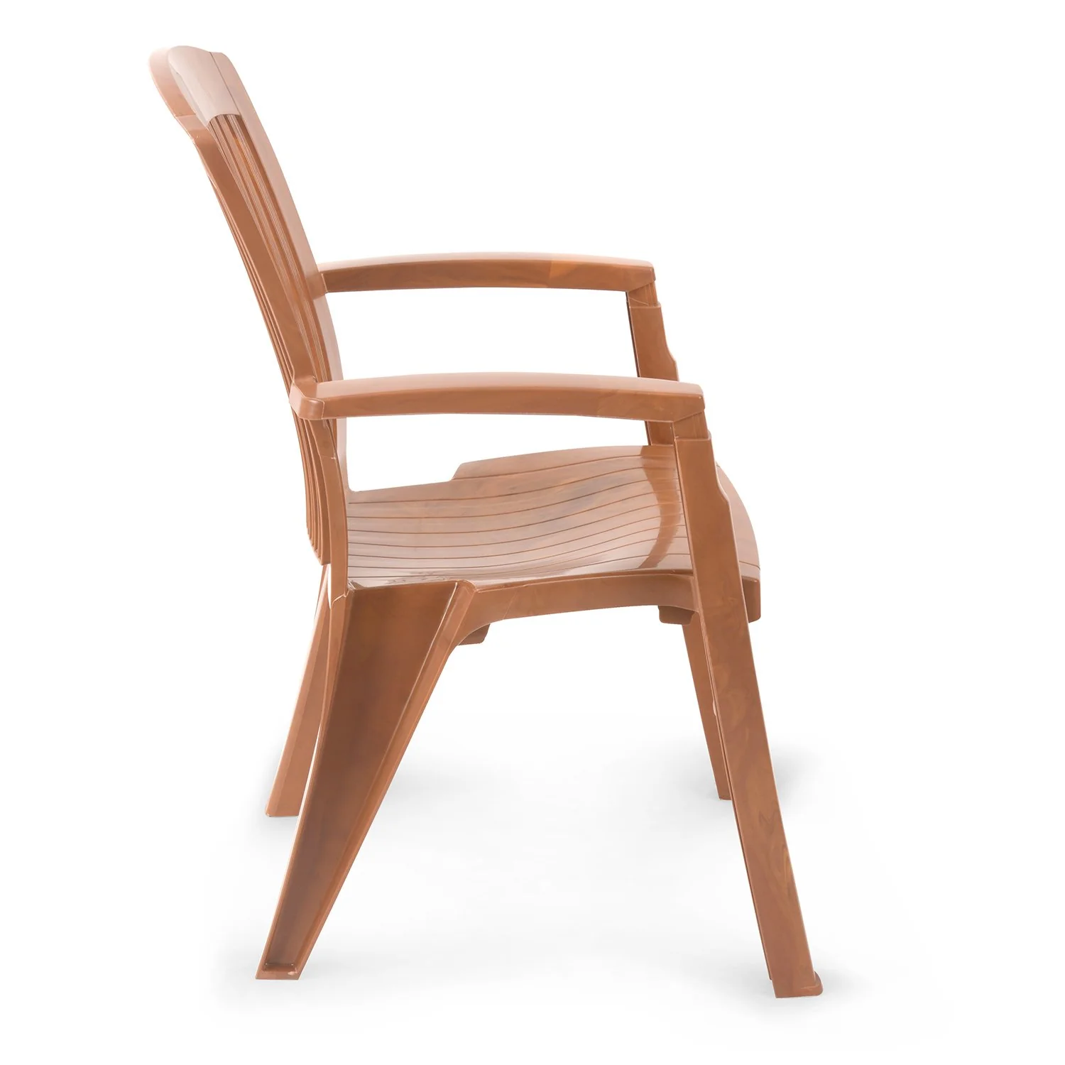 Nilkamal Heritage Plastic Arm Chair (Pear Wood) - Image 9