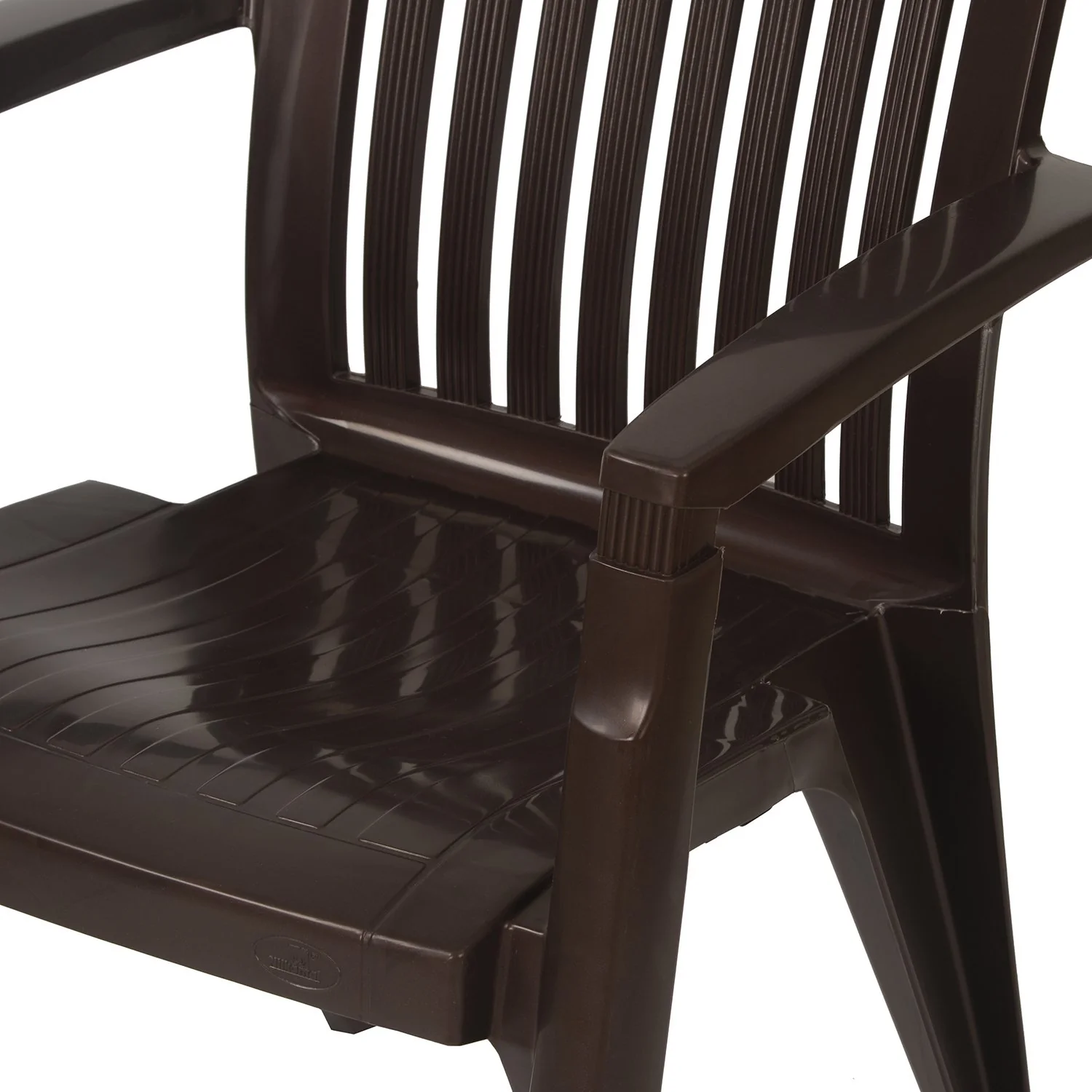 Nilkamal Heritage Plastic Arm Chair (Weather Brown) - Image 10