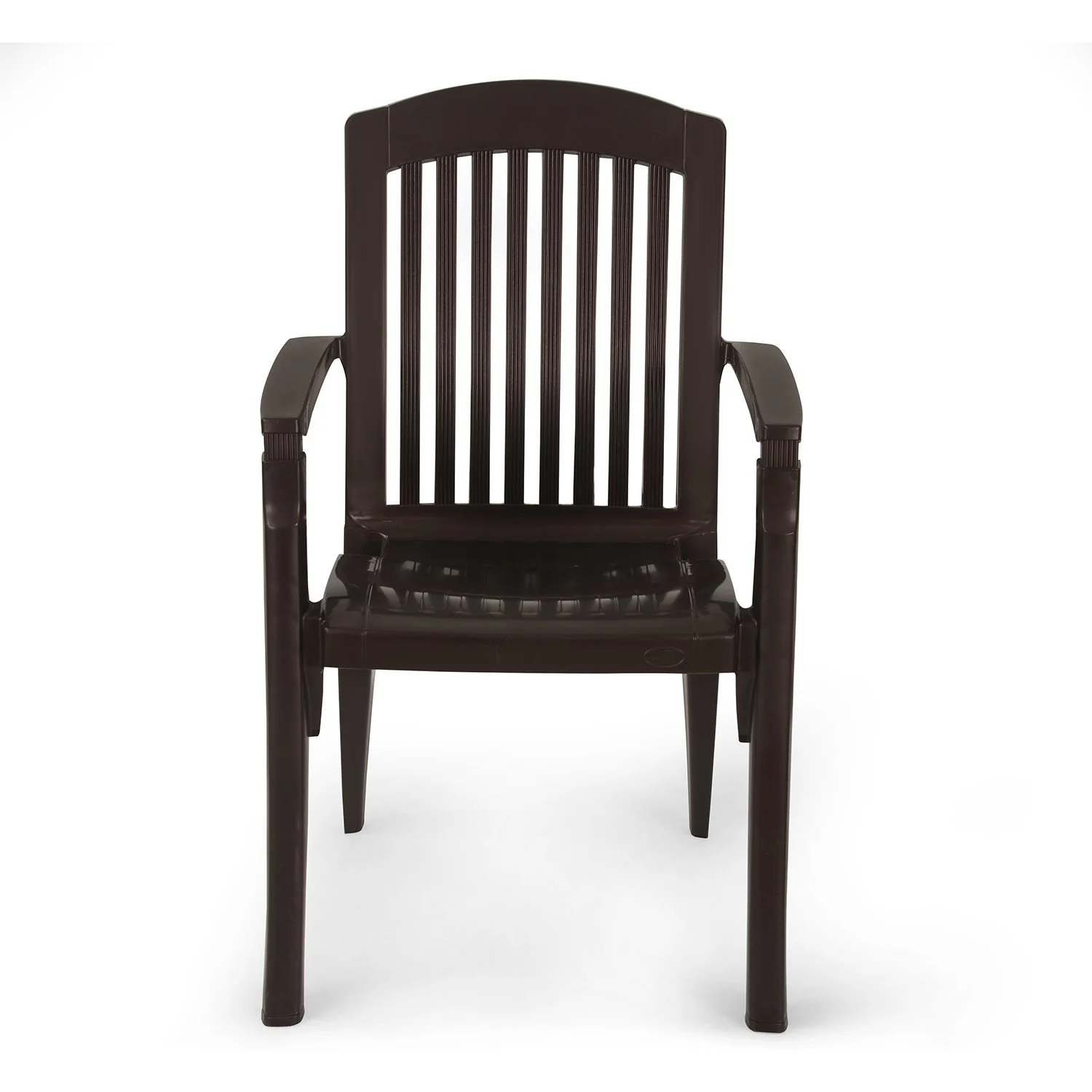 Nilkamal Heritage Plastic Arm Chair (Weather Brown) - Image 5