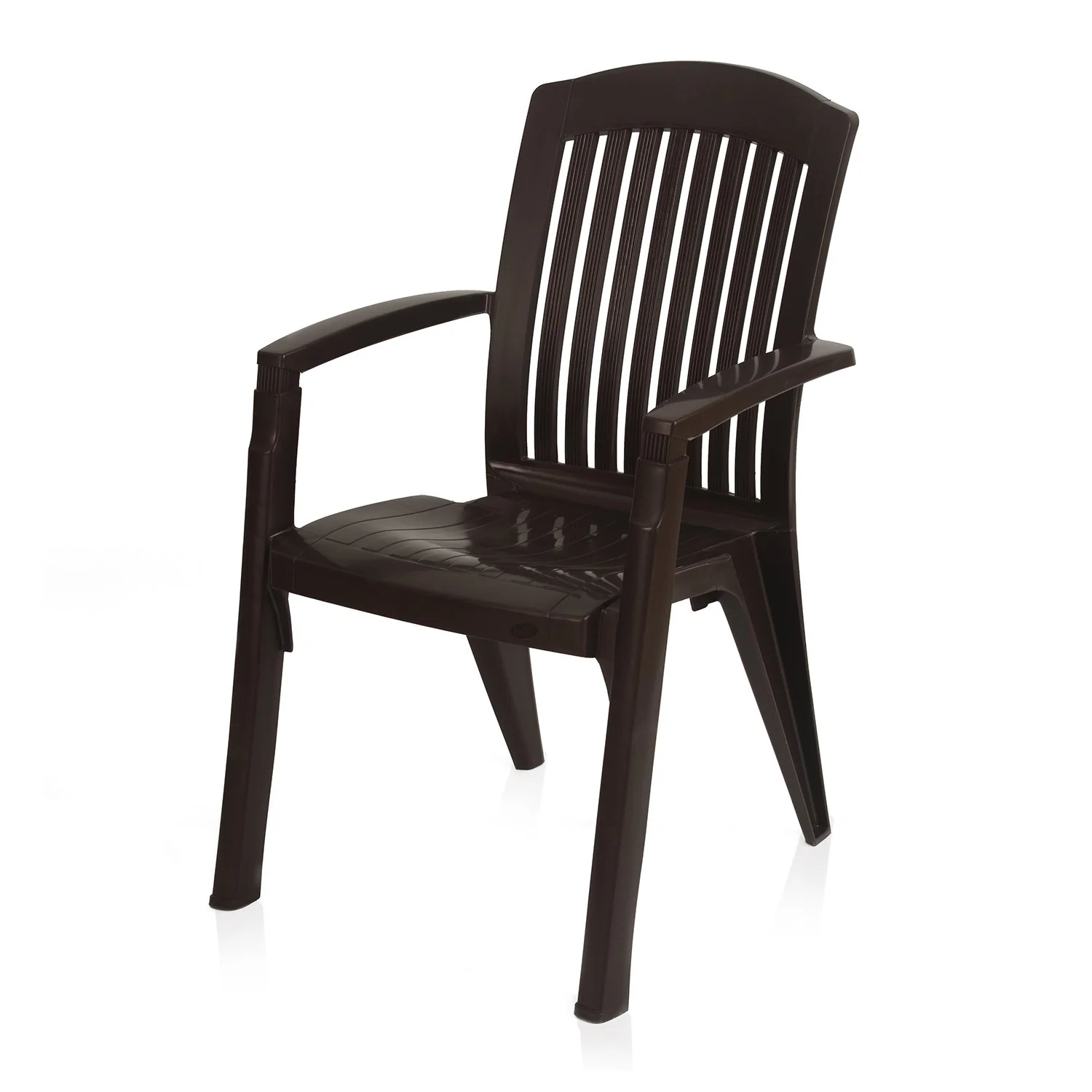 Nilkamal Heritage Plastic Arm Chair (Weather Brown) - Image 6