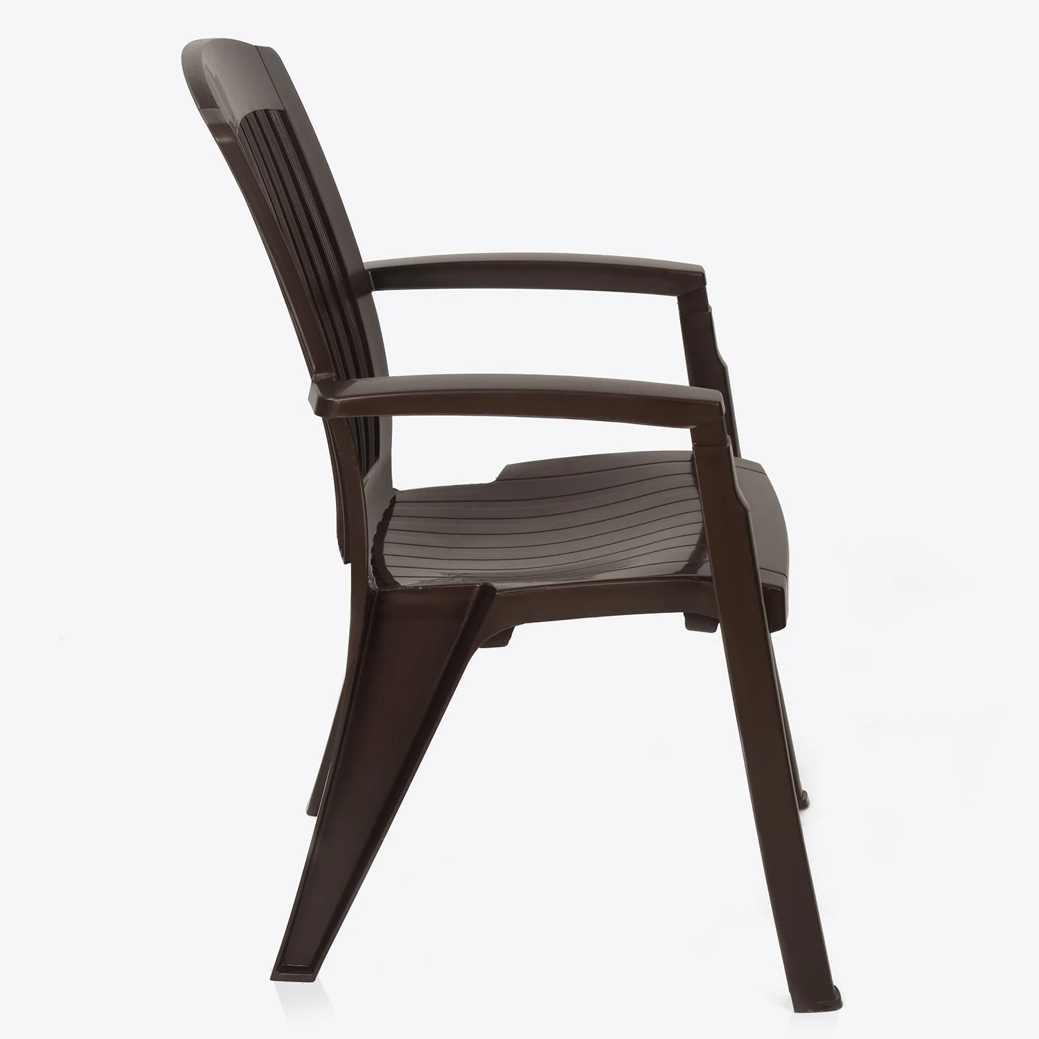 Nilkamal Heritage Plastic Arm Chair (Weather Brown) - Image 7