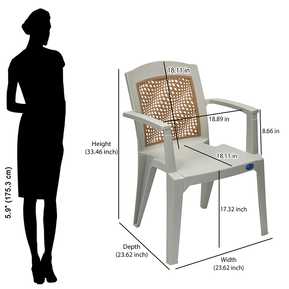 Nilkamal Illusion Plastic Arm Chair - Image 10