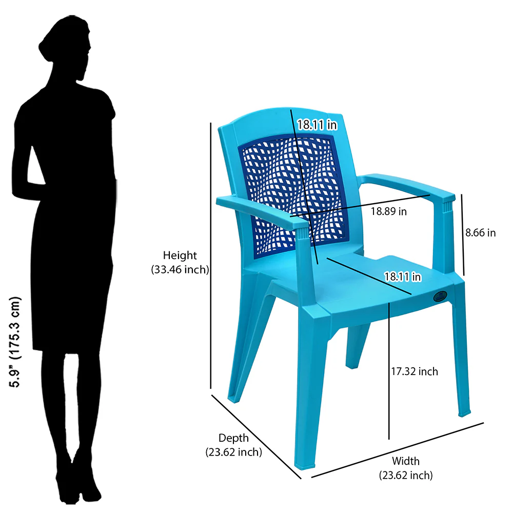 Nilkamal Illusion Plastic Arm Chair - Image 20