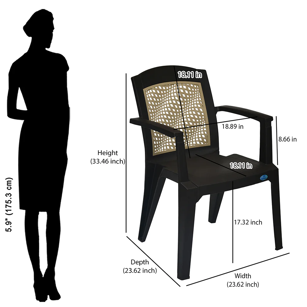Nilkamal Illusion Plastic Arm Chair - Image 31
