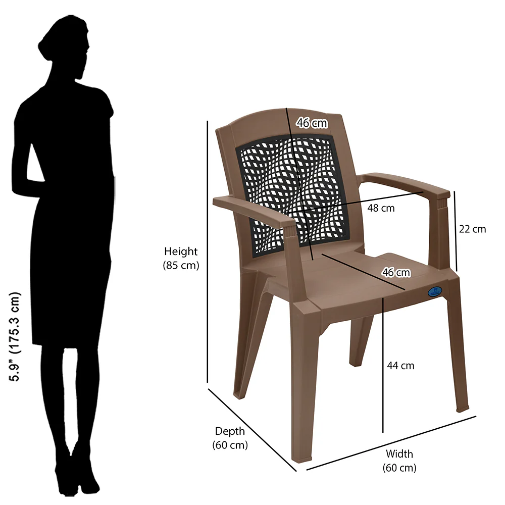Nilkamal Illusion Plastic Arm Chair - Image 39