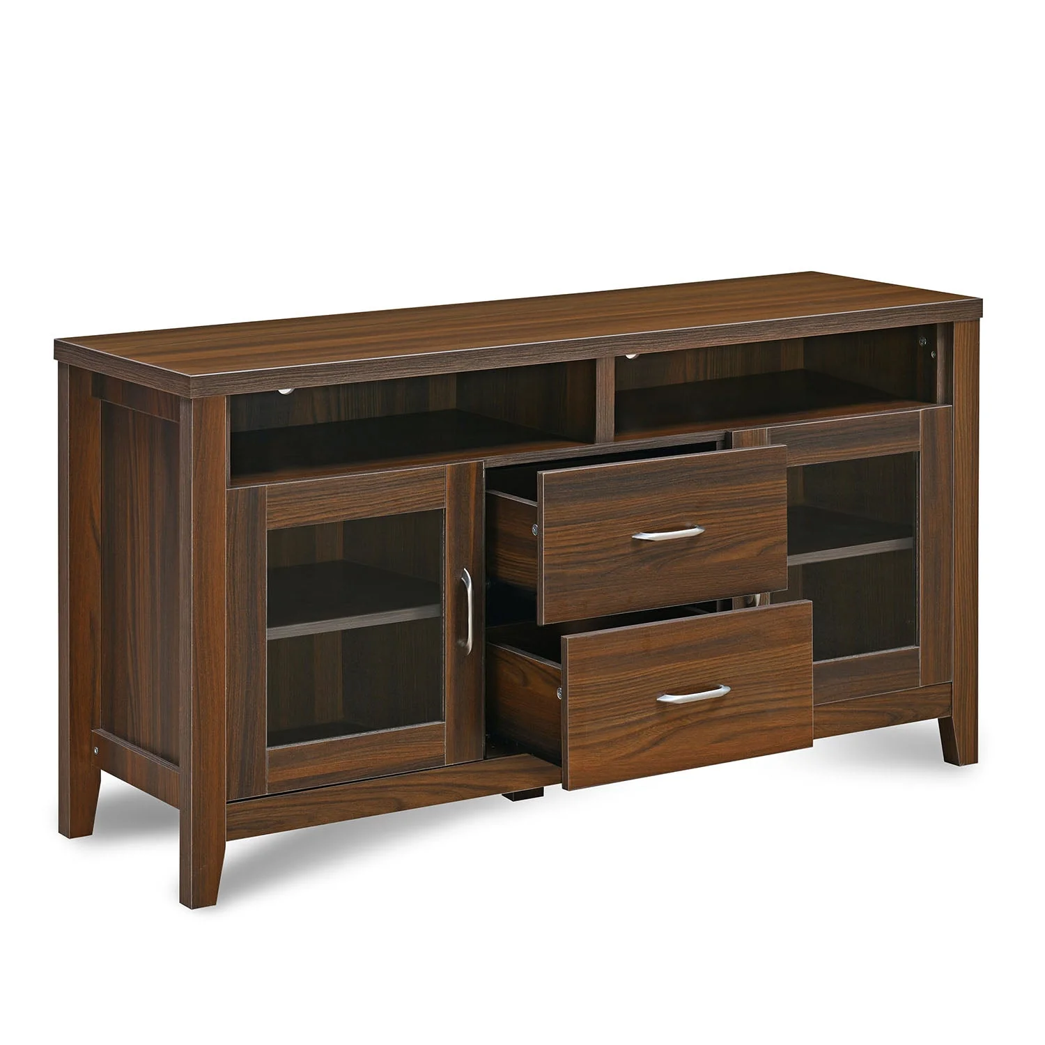 Nilkamal Jonas Engineered Wood TV & Entertainment Unit (Classic Walnut) - Image 4