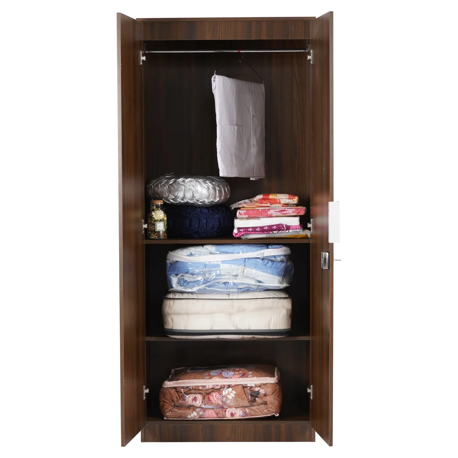 Nilkamal Joyce 2 Door Wardrobe (Classic Walnut) - Image 7