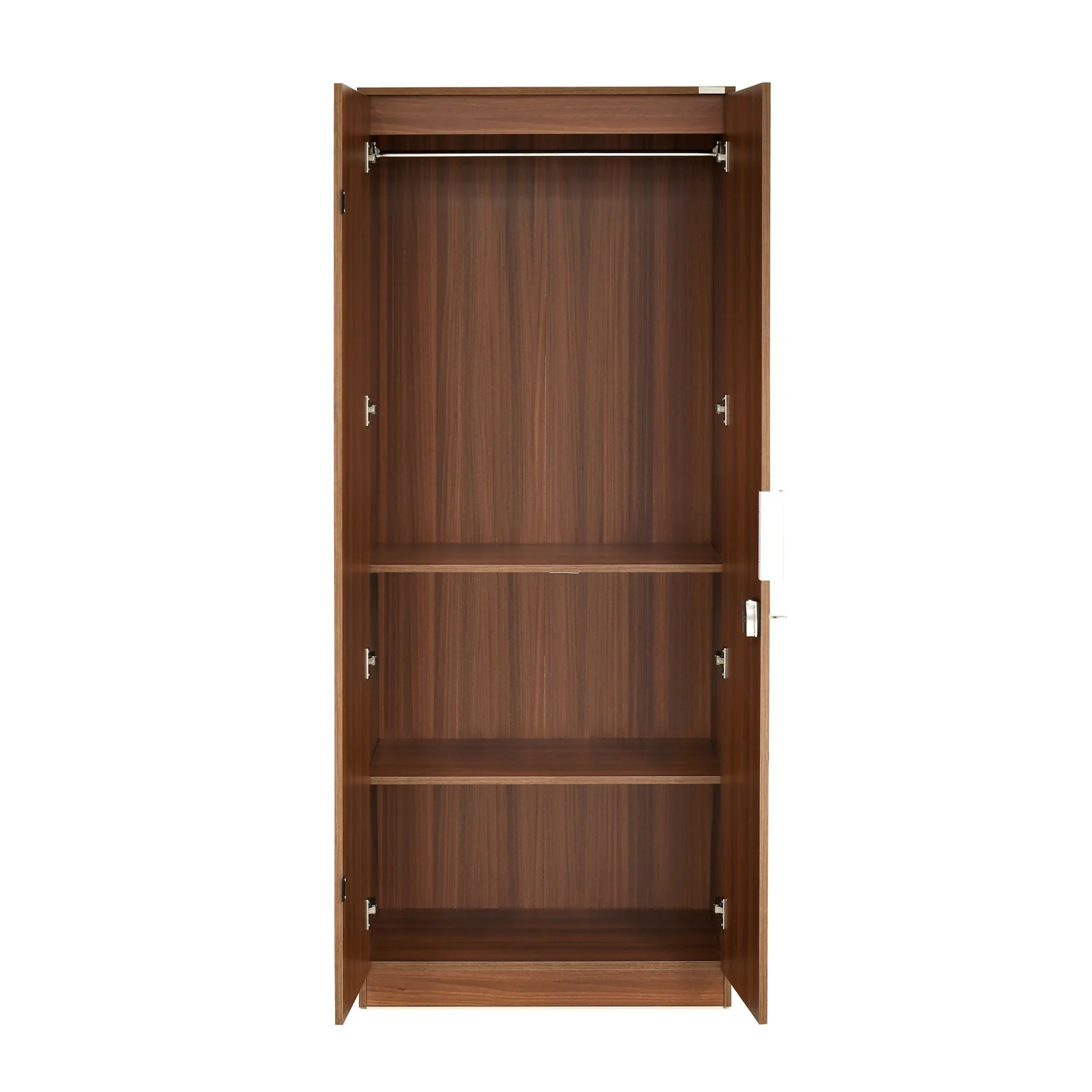 Nilkamal Joyce 2 Door Wardrobe With Mirror (Classic Walnut) - Image 4