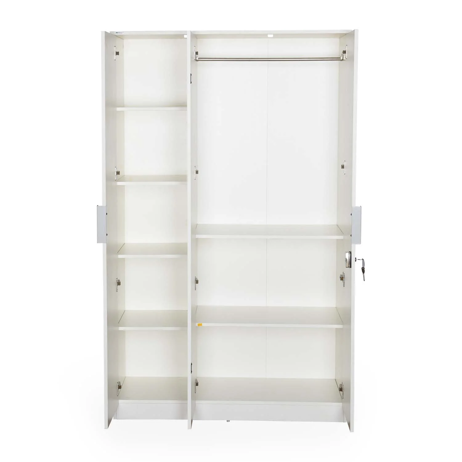 Nilkamal Joyce 3 Door Wardrobe (Frosty White) - Image 3