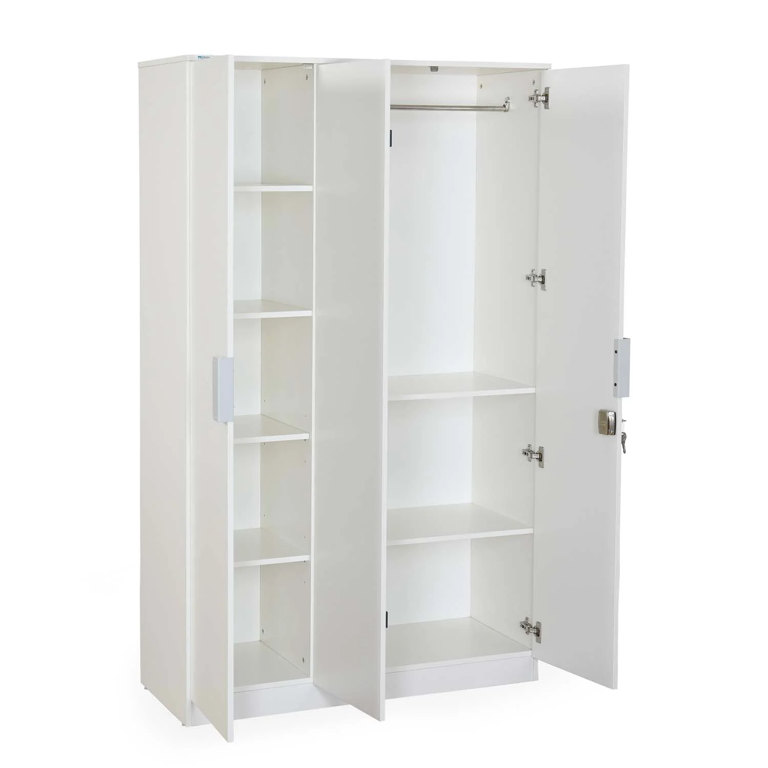 Nilkamal Joyce 3 Door Wardrobe (Frosty White) - Image 4