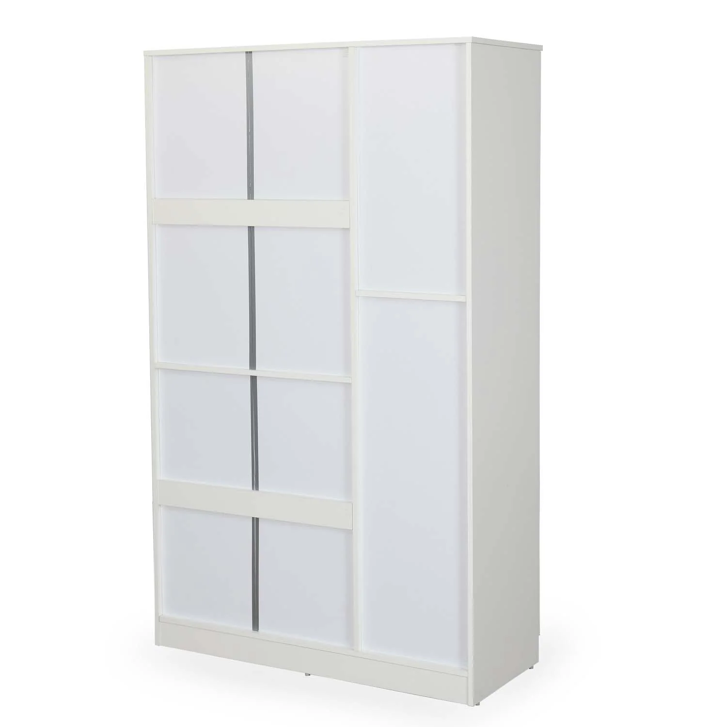 Nilkamal Joyce 3 Door Wardrobe (Frosty White) - Image 9
