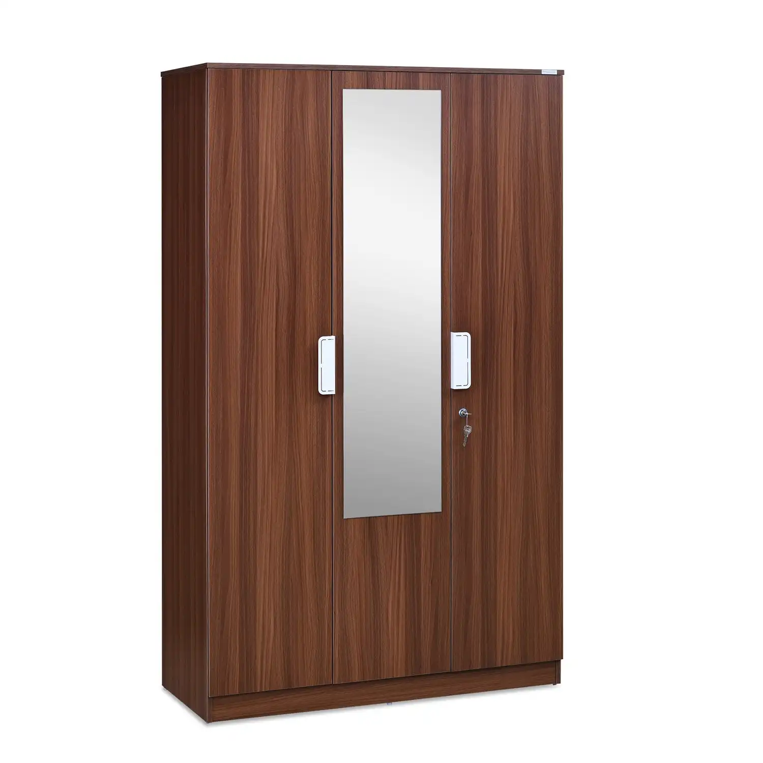 Nilkamal Joyce 3 Door Wardrobe With Mirror (Classic Walnut) - Image 2