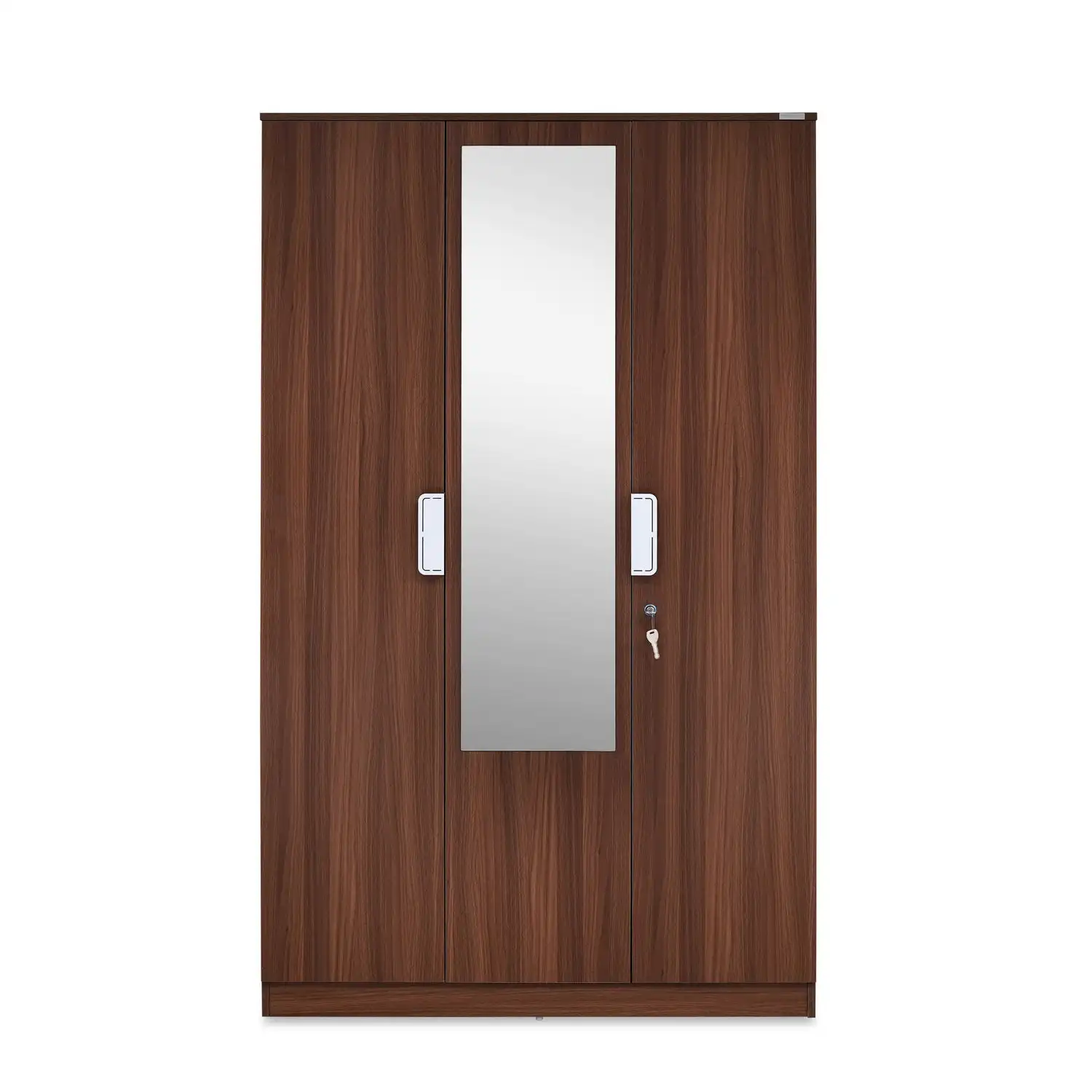 Nilkamal Joyce 3 Door Wardrobe With Mirror (Classic Walnut) - Image 3