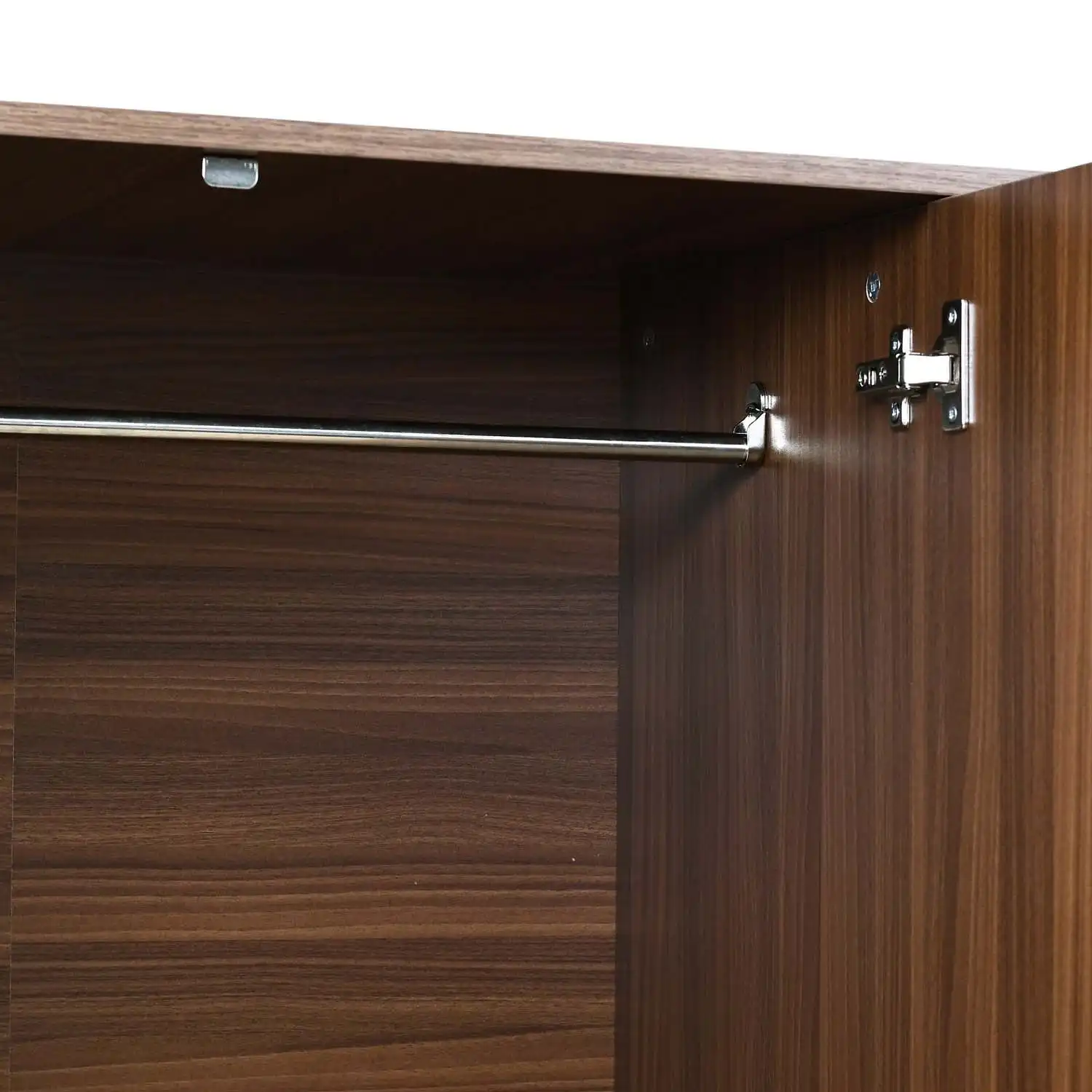 Nilkamal Joyce 3 Door Wardrobe With Mirror (Classic Walnut) - Image 6