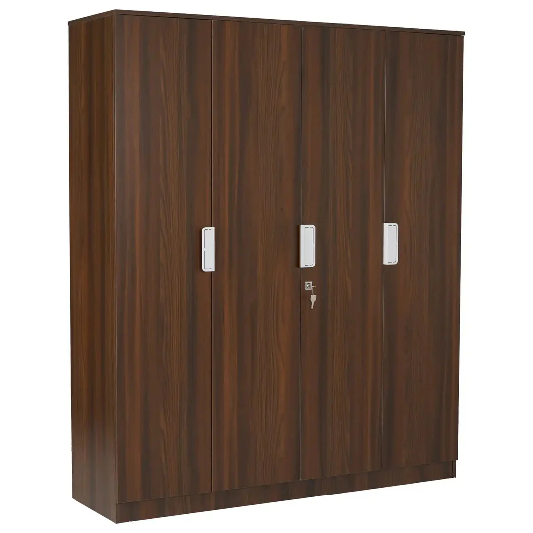 Nilkamal Joyce 4 Door Wardrobe (Classic Walnut) - Image 3