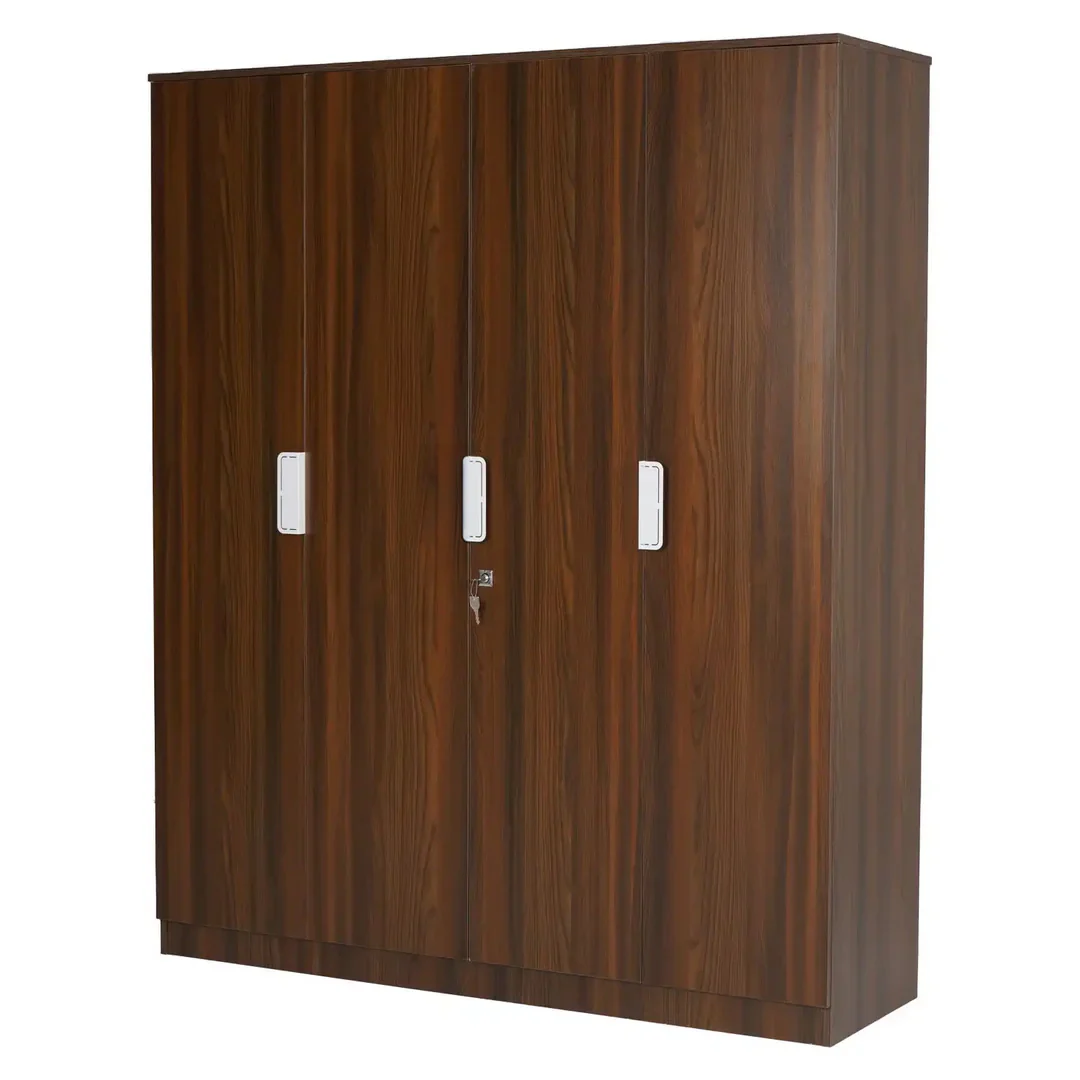 Nilkamal Joyce 4 Door Wardrobe (Classic Walnut) - Image 4