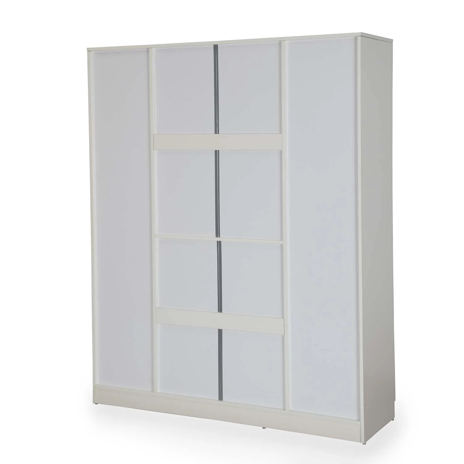 Nilkamal Joyce 4 Door Wardrobe (Frosty White) - Image 11