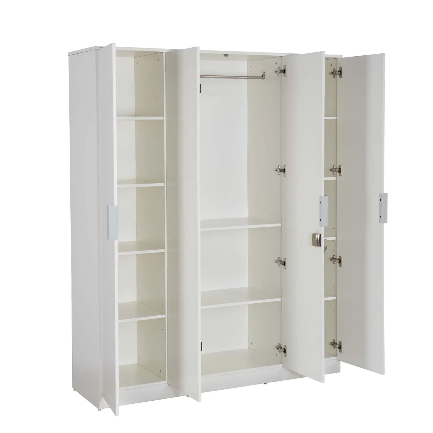 Nilkamal Joyce 4 Door Wardrobe (Frosty White) - Image 4