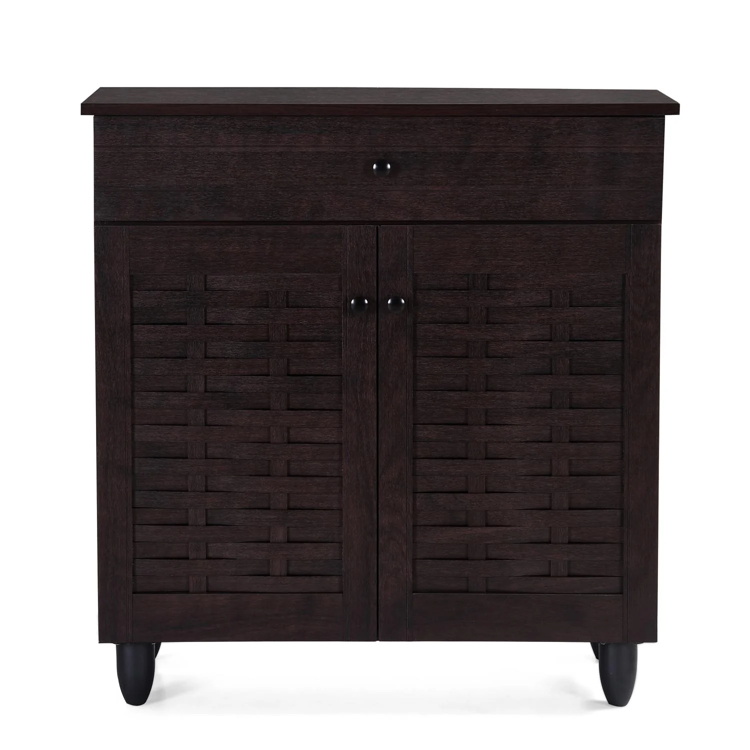 Nilkamal Kaira 2 Door Shoe Rack with Drawer (Wenge) - Image 4