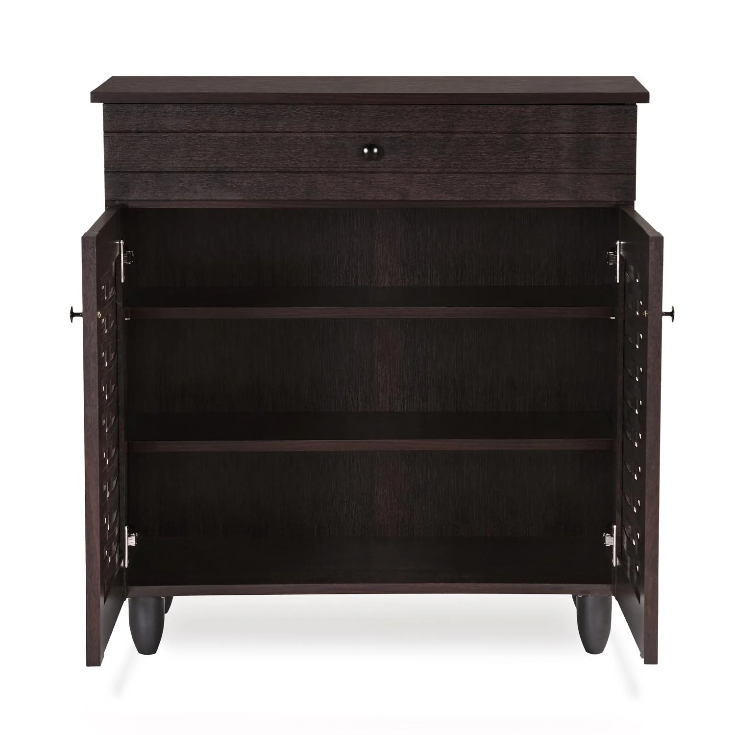 Nilkamal Kaira 2 Door Shoe Rack with Drawer (Wenge) - Image 6