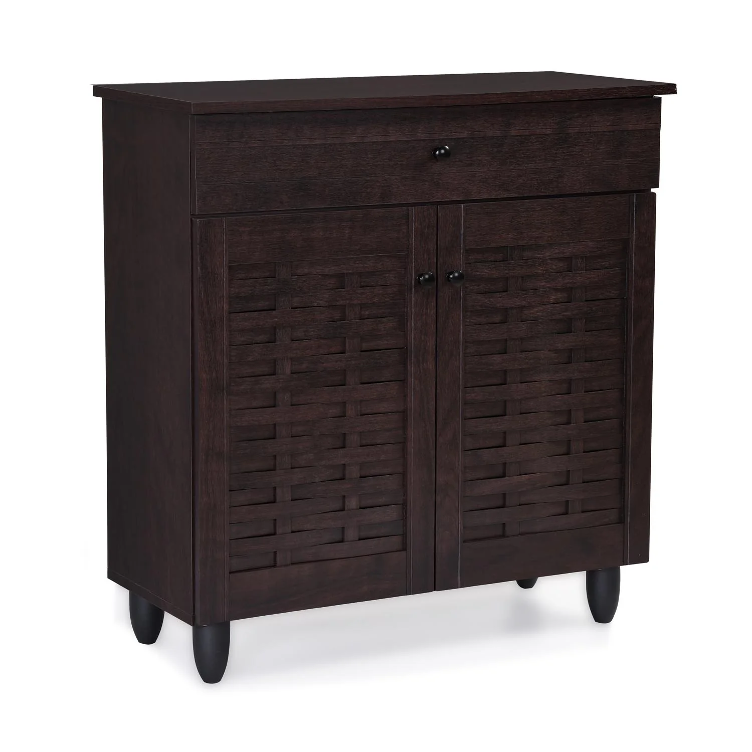 Nilkamal Kaira 2 Door Shoe Rack with Drawer (Wenge) - Image 7