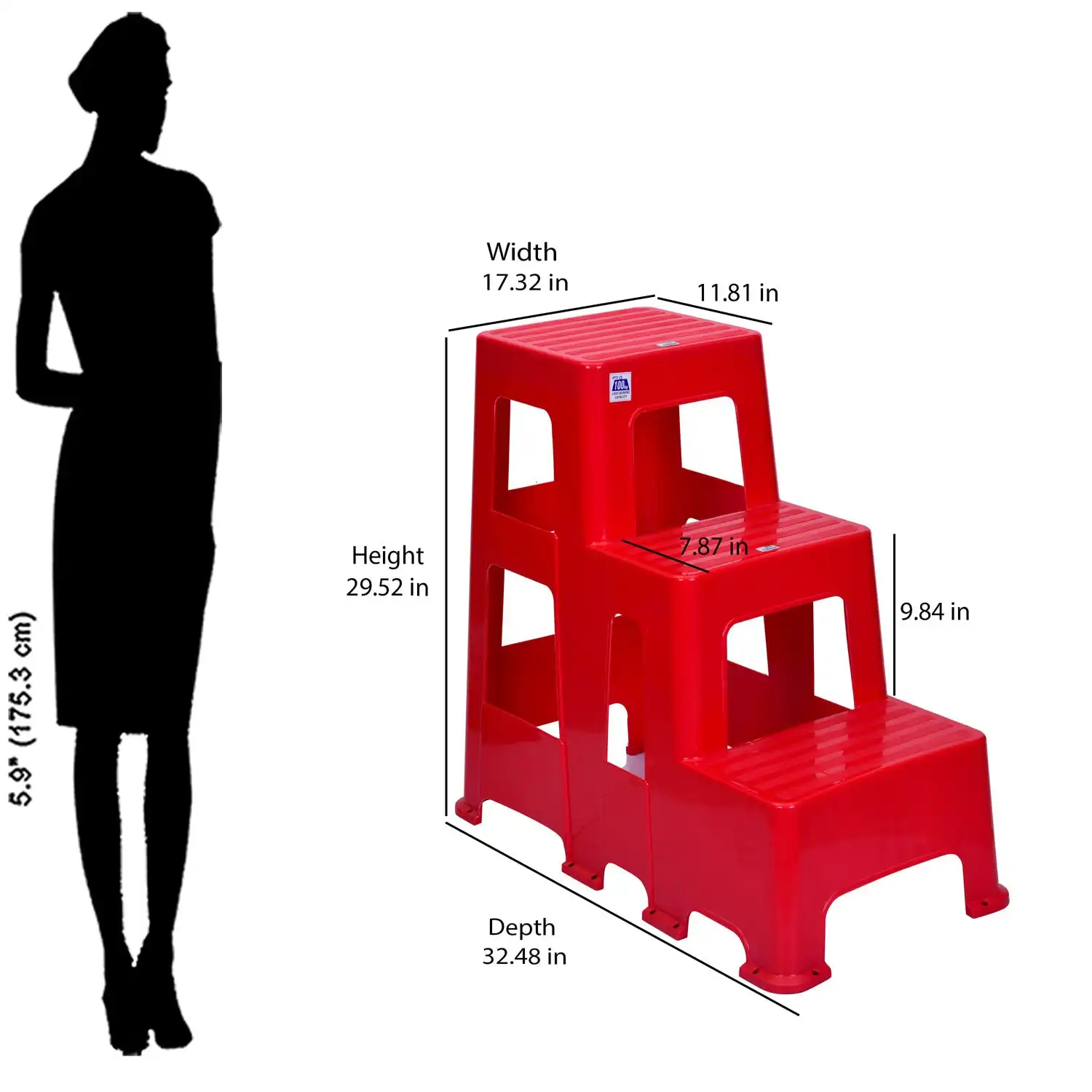 Nilkamal Kick Plastic Step Stool - Image 18