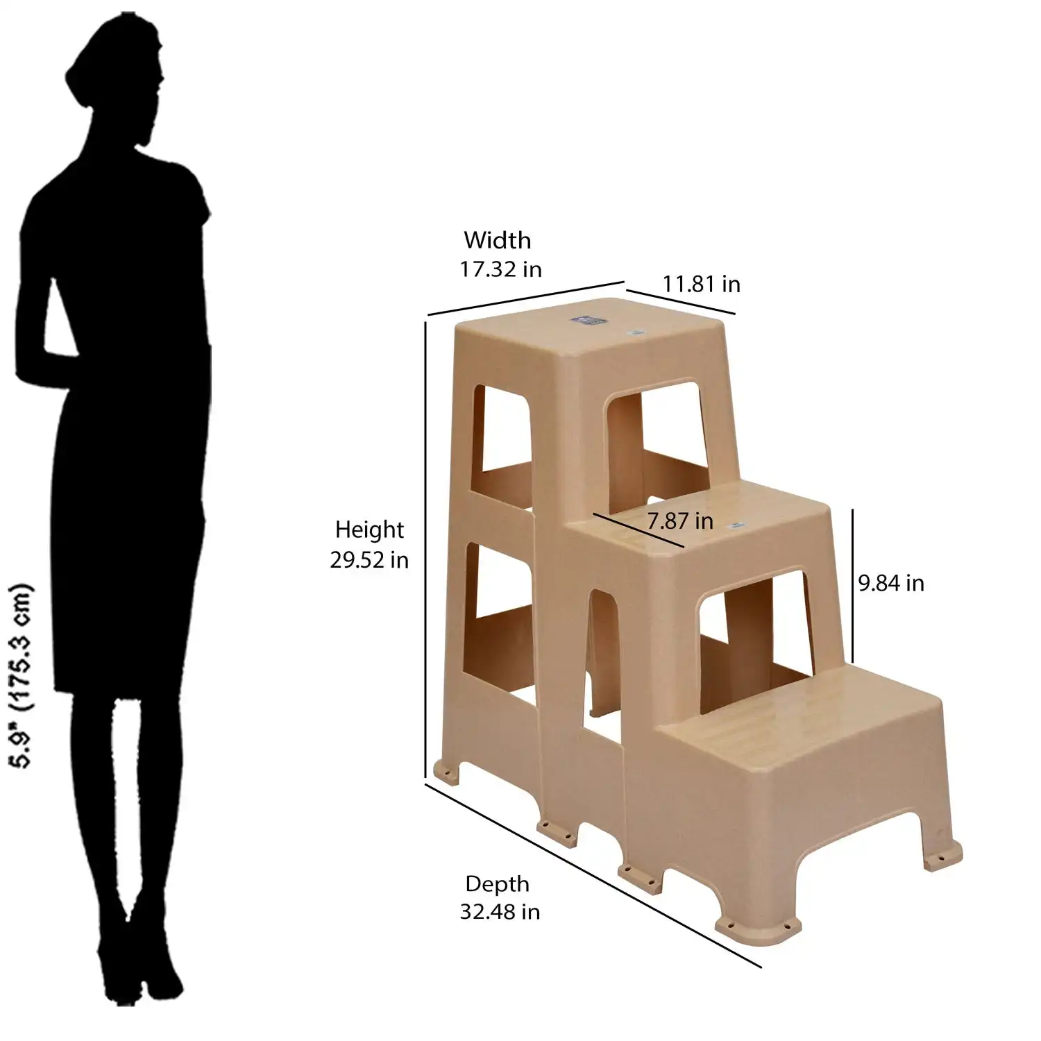 Nilkamal Kick Plastic Step Stool - Image 9