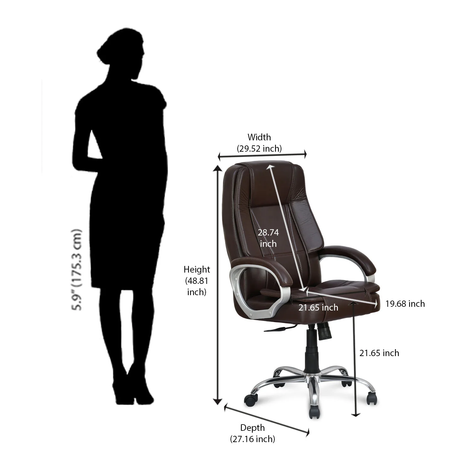 Nilkamal Kyoto High Back Office Chair - Image 31