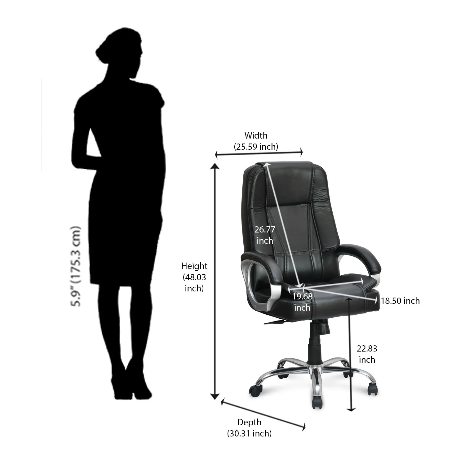 Nilkamal Kyoto High Back Office Chair - Image 42