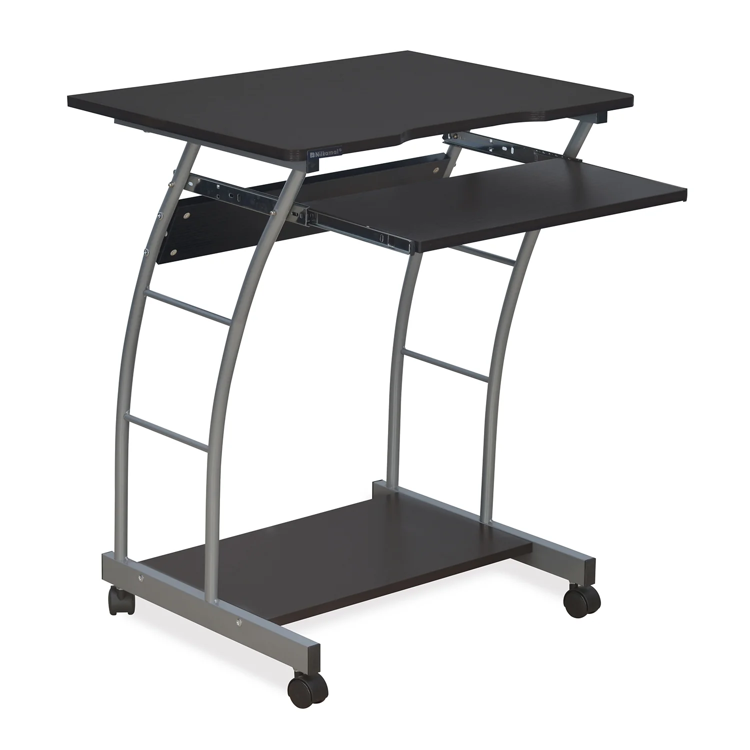 Nilkamal Leo Computer Table (Black / Walnut) - Image 4
