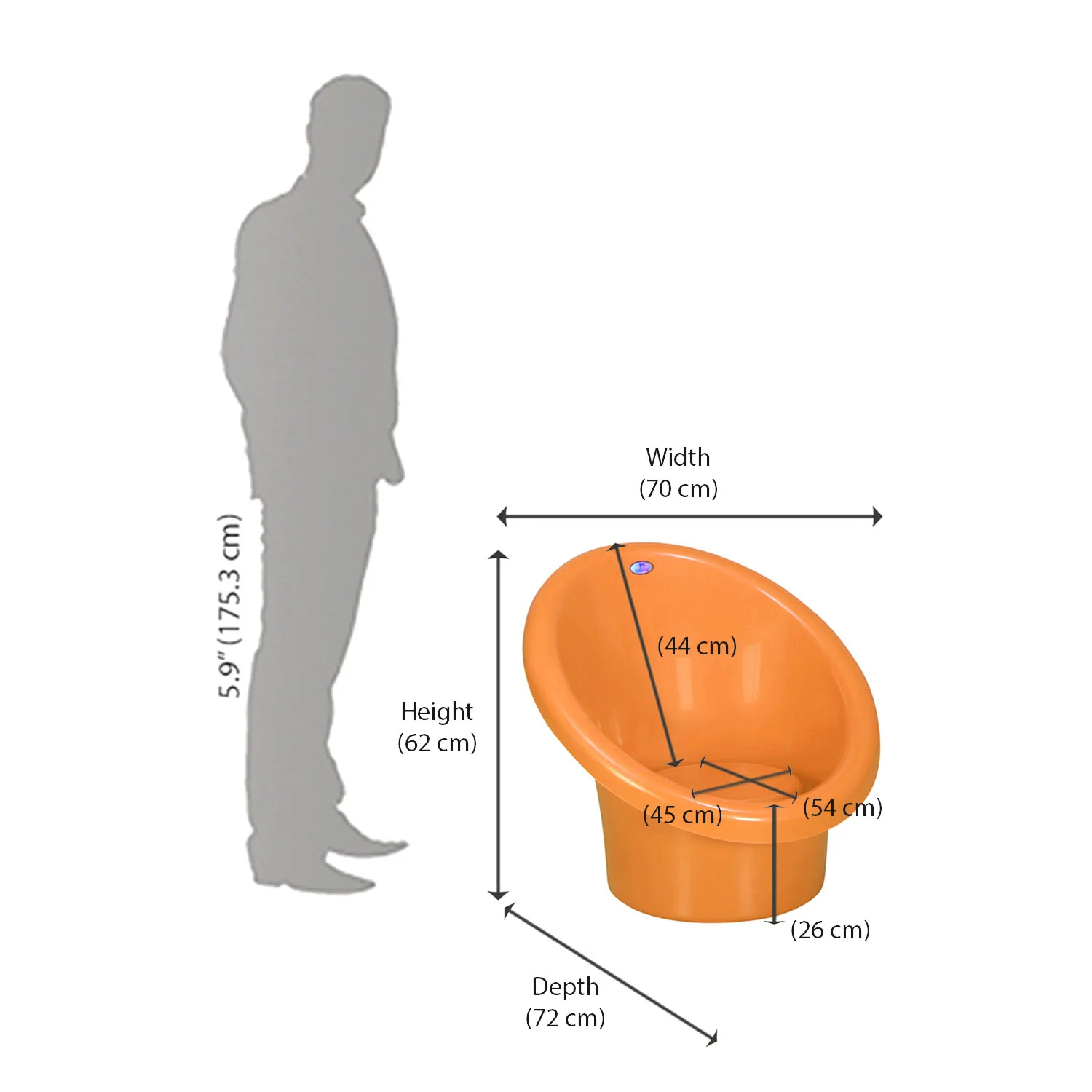 Nilkamal Lounger Plastic Chair Without Cushion - Image 18