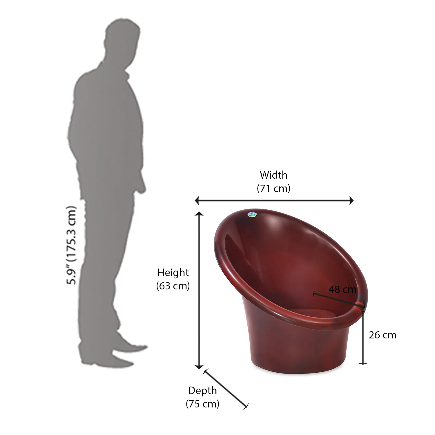 Nilkamal Lounger Plastic Chair Without Cushion - Image 26