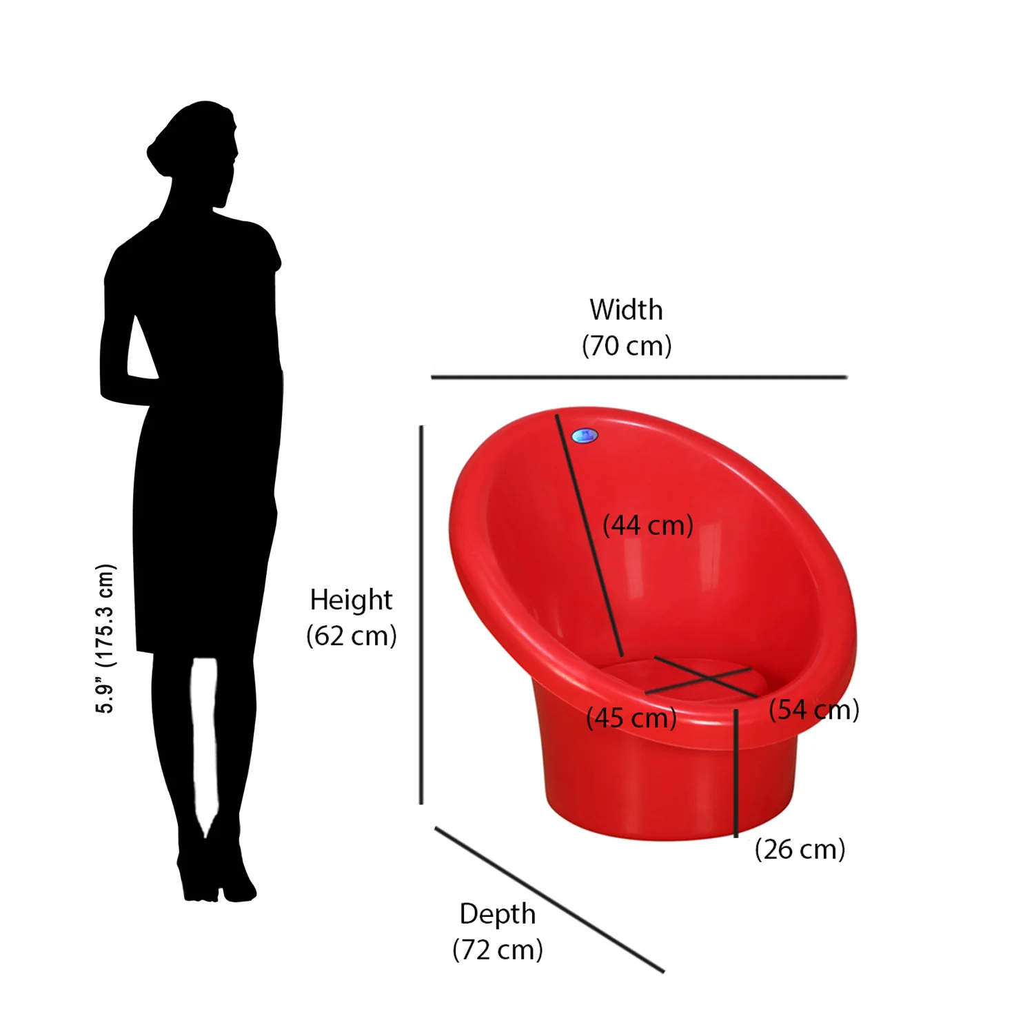 Nilkamal Lounger Plastic Chair Without Cushion - Image 42