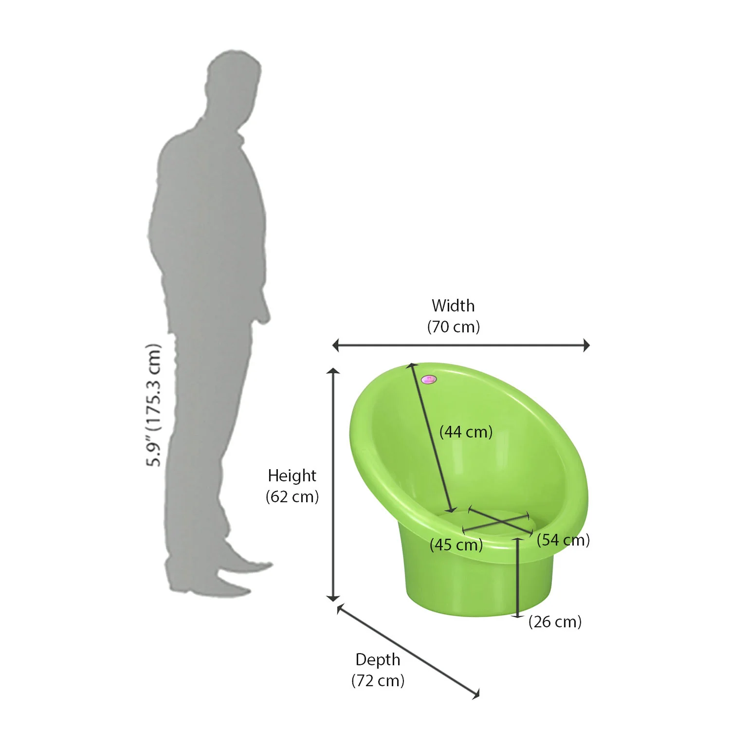 Nilkamal Lounger Plastic Chair Without Cushion - Image 9