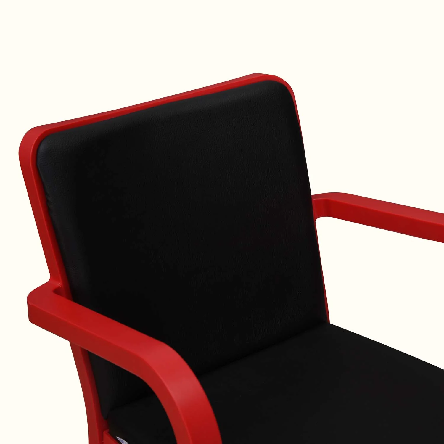 Nilkamal Luxe Full-Back Cushioned Plastic Chair (Bright Red & Black) - Image 7