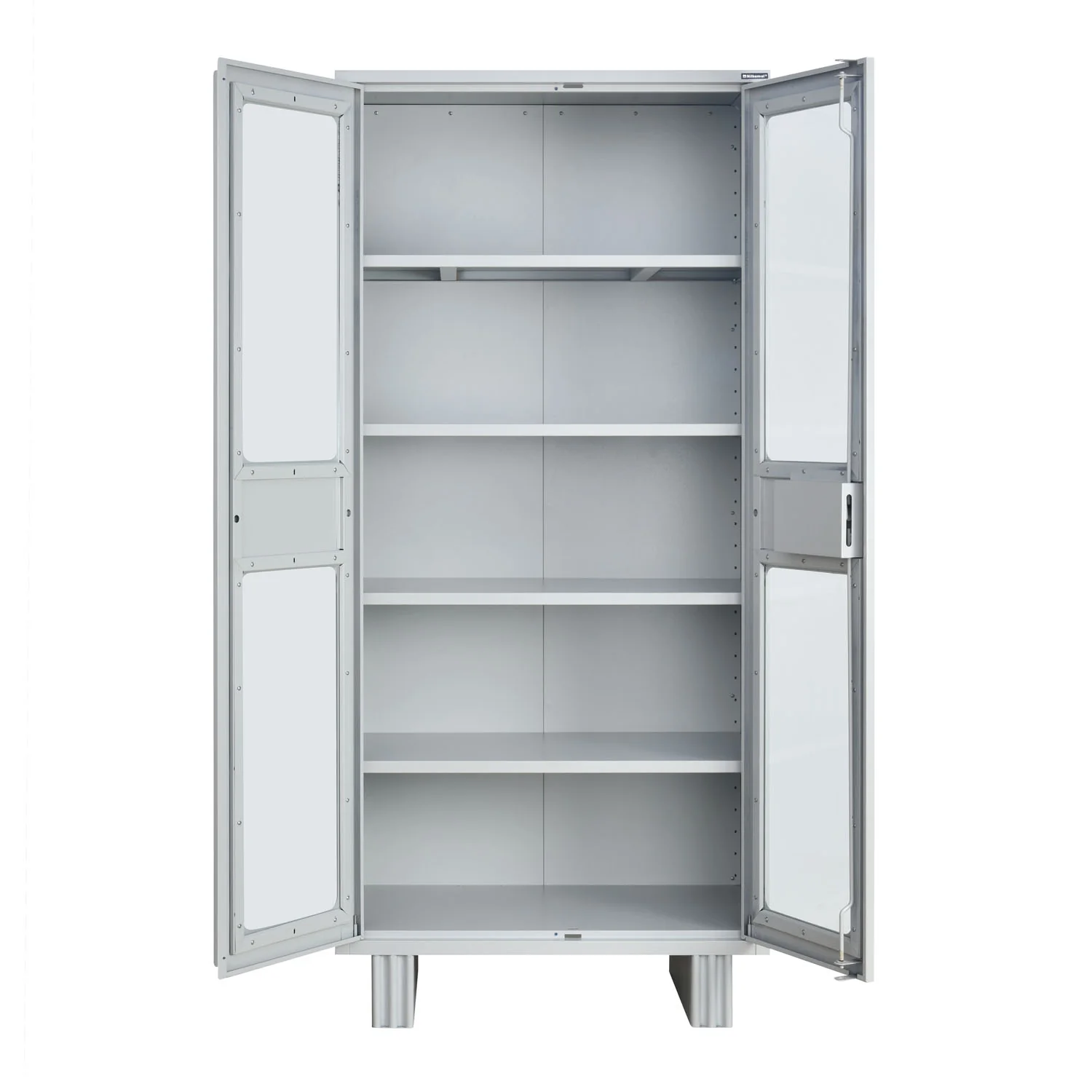 Nilkamal Magna Glass Door Office Almirah (Grey) - Image 4