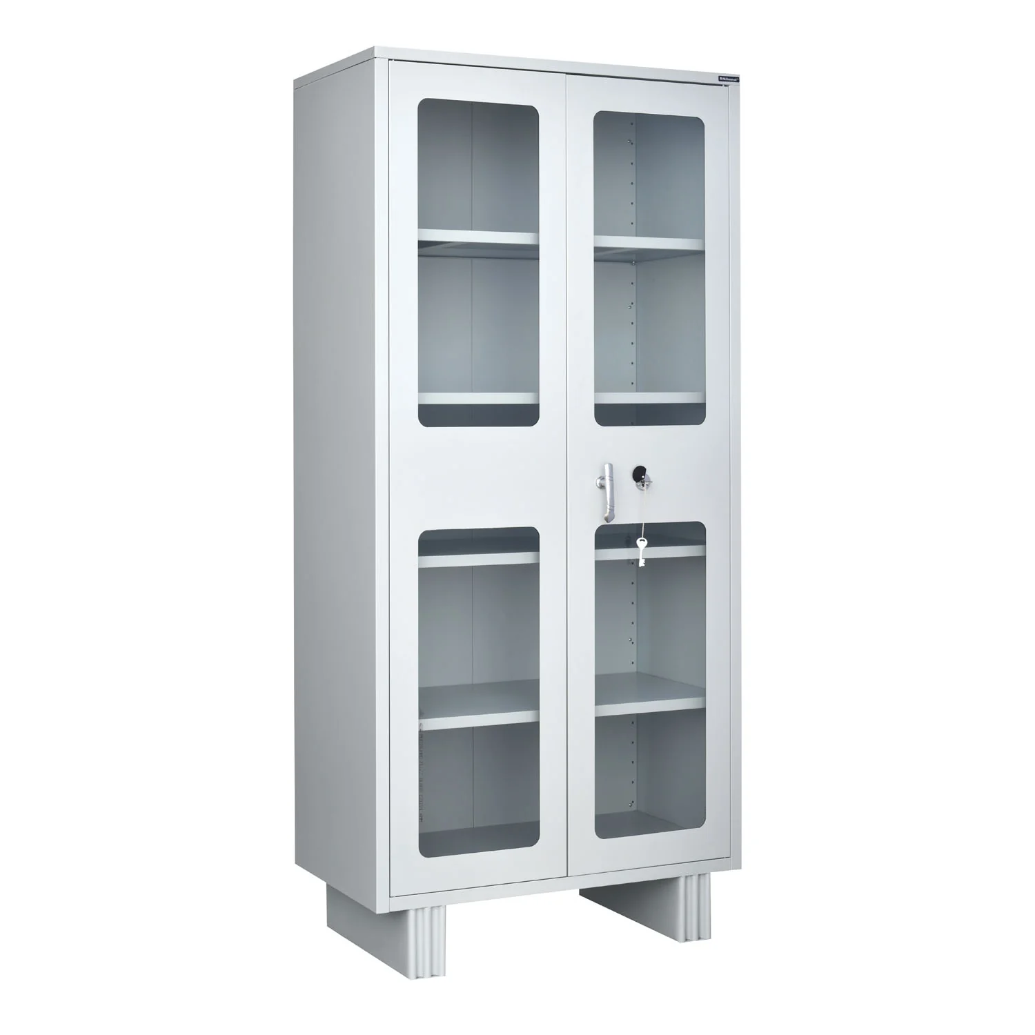 Nilkamal Magna Glass Door Office Almirah (Grey) - Image 6