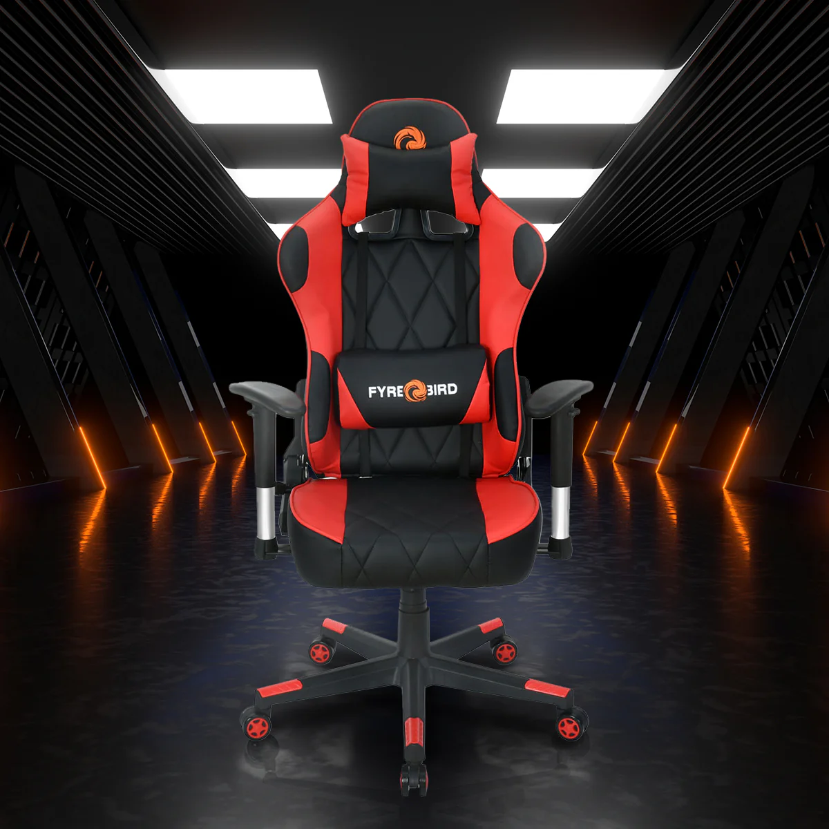 Nilkamal Fyrebird Marvel Gaming Chair (Black / Red) - Image 3
